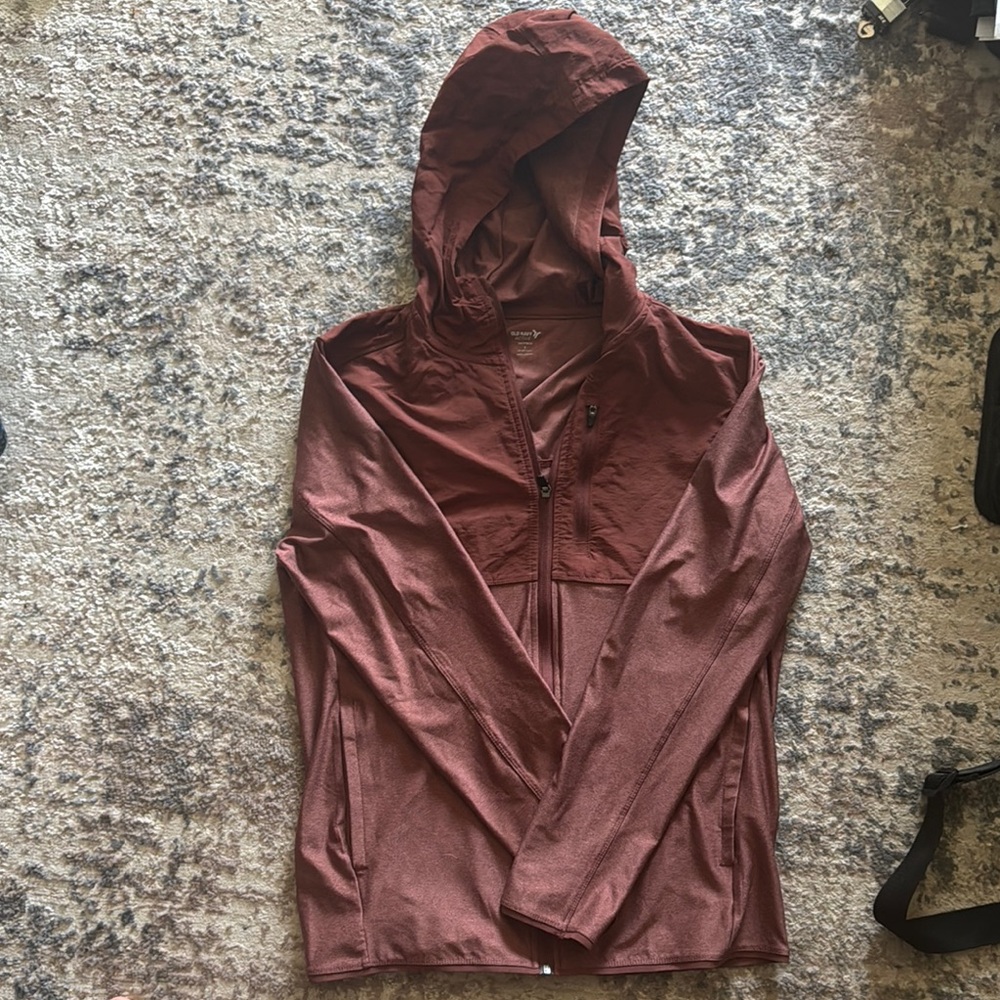 Old navy active Maroon/brick Hooded Jacket